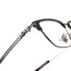 Men's Retro Titanium Ultra-light Eyebrow Bar Half-Frame Glasses for Myopia