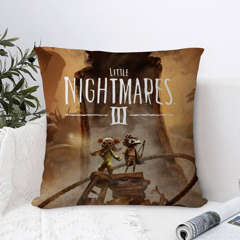 Game L-ittle N-ightmares Cushion Cover Car Throw Pillow Case For Sofa Car Christmas Gift 40x40cm 45x45cm