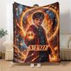 Custom Name Cartoon Character Collection blanket for Couch & Bed, Plush Cozy Fuzzy Blanket Super Soft & Warm Blankets for Fall and Winter. 090862