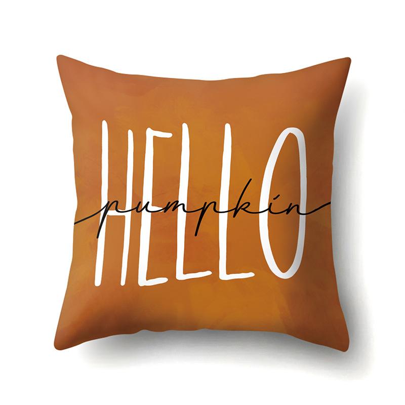Thanksgiving Pillowcase Blessing Maple Leaf Pumpkin Sofa Cushion Cover Office Home Living Room Pillowcase