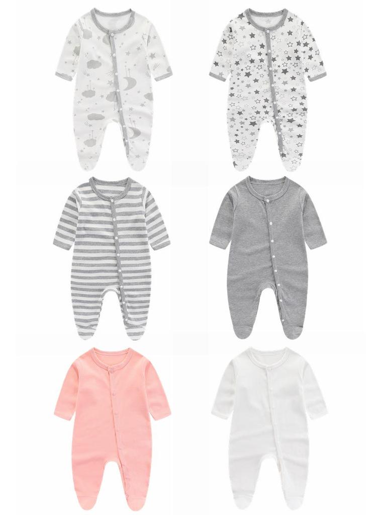 Pure Cotton Baby Jumpsuit: Newborn Romper for Spring, Autumn & Summer