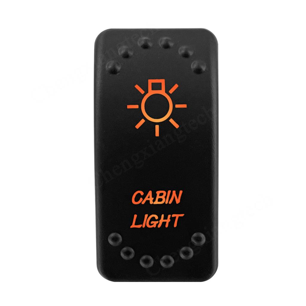 12V 24V Laser Rocker Switch Orange Led Light ON OFF / ON OFF ON for Car Boat Polaris RZR Can-Am ATV UTV RV Maverick Commander