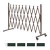 Expandable Barricade, 3.07m Expandable Safety Barrier, Flexible Mobile Barricade with Locking Casters, Portable Folding Security Gate Metal Traffic