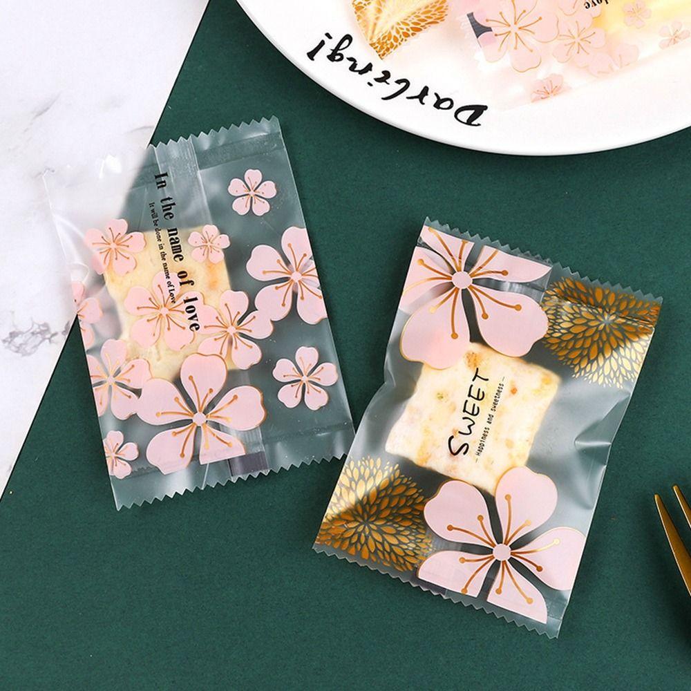 Packing Flower Elements Cherry Blossoms Bakery Decoration Candy Wrapper Nougat Sugar Bag Candy Bag