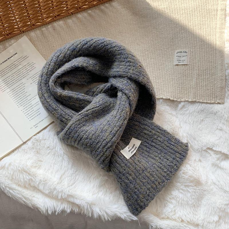 Scarf women's winter high-end sense new light luxury Angela red knitted scarf scarf