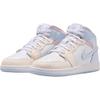 Air Jordan 1 Mid SE GS Kids Half Blue Pale Ivory White IB7057-403