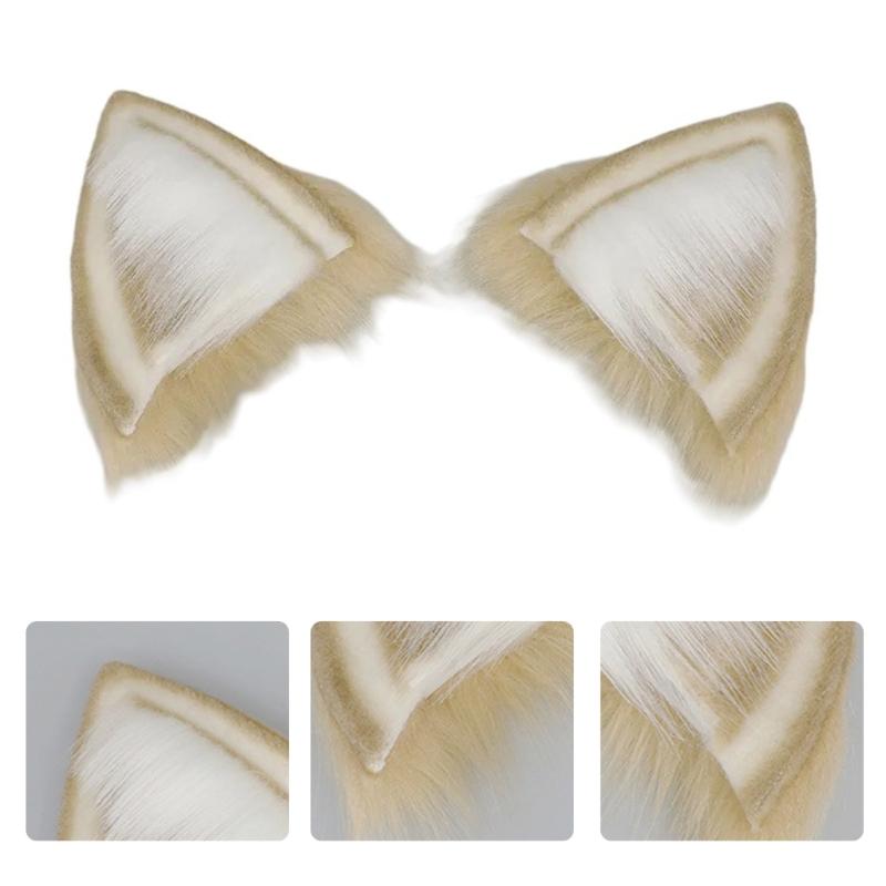 Realistic Wolf Ear Headbands Carnivals Party Plush Headpiece Movie Enthusiasts Party Role Play Animes Makeup Hairband