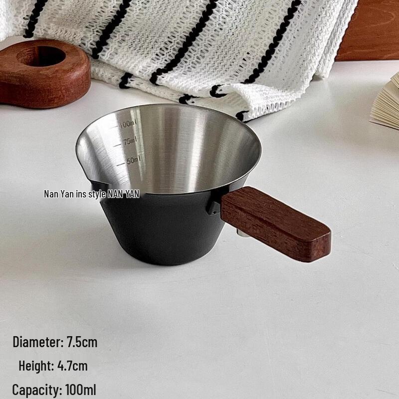Qī Wēi 304 Stainless Steel Espresso Measuring Cup 100ml