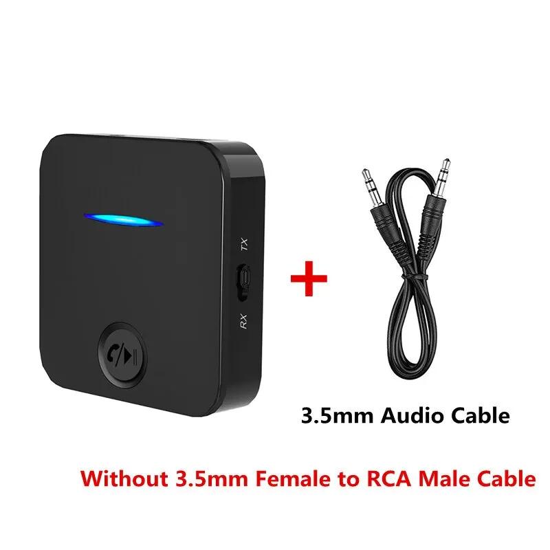 Bluetooth 5.0 Receiver Transmitter 3.5mm Aux Jack Stereo Handsfree Audio Music Wireless Adapter With Mic For Car PC TV Headphone