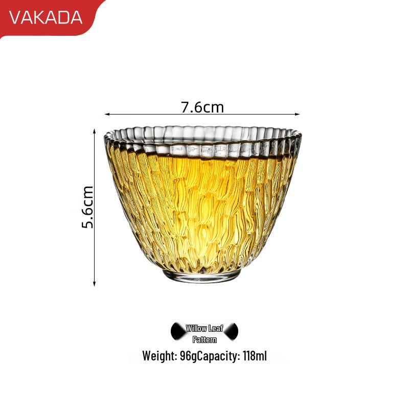 VAKADA Heat-Resistant Glass Teacups & Fairness Cups
