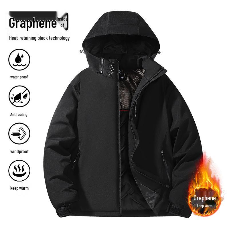 Graphene Waterproof Ski Jacket - Men's Winter Cotton Coat, Trendy Autumn Style for Couples