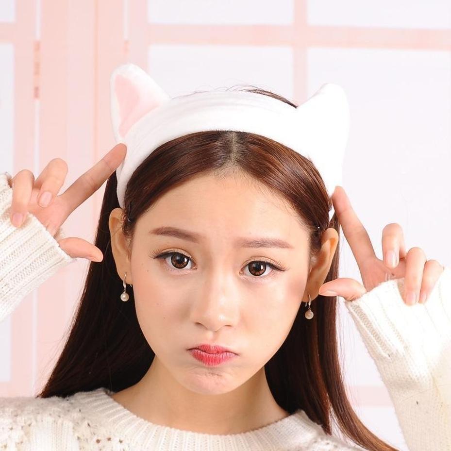 1 Pcs Hair Accessories Cat's Ears (Steamed Cat-ear Shaped Bread) Hair Band Wash Face Makeup Hair Band Accessories Bow