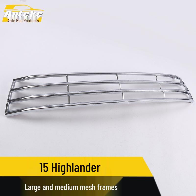 Highlander Large Center Grille Decorative Frame & Front Lip Hood Bright Patch Accessories for 15 Models