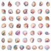 50 Colorful Seashell Graffiti Stickers Skateboard Luggage Mobile Phone Decorative Stickers Waterproof Children's Stationery Stickers