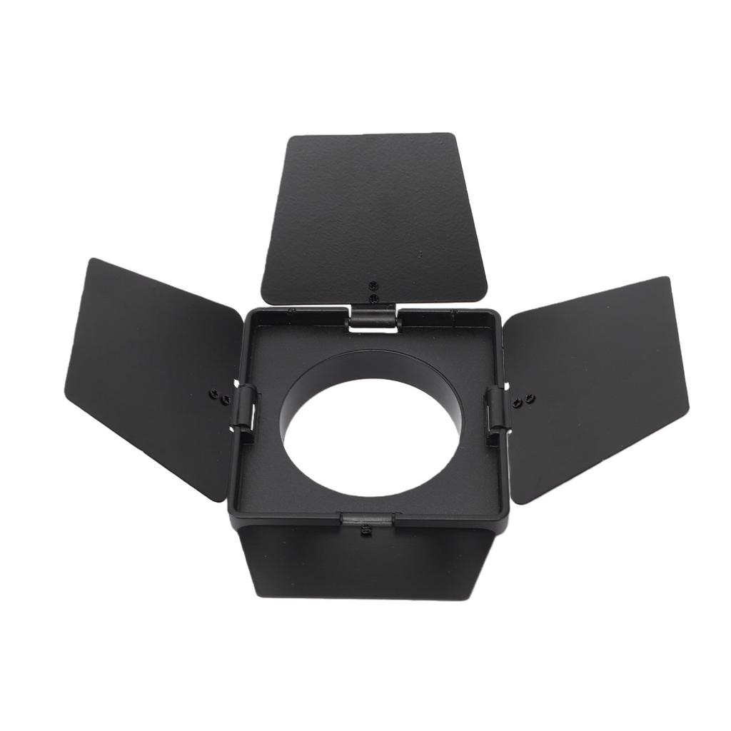 Barn Door Fit for Bowens Mini Mount COB Light Professional Aluminum Alloy Four Leaf Light Baffle