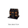 Halloween Black Witch House Incense Burner Resin House Shape Rustic Chimney Hut Incense Incense Cone Burner