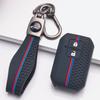 Soft Silicone Remote Key Case for Suzuki Swift Ertiga Ignis Baleno XL7 Ciaz Dzire with Keychain Honeycomb Texture Shockproof Car Remote Key Sleeve