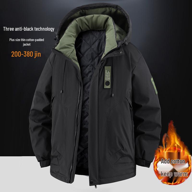 Men's 400 Jin Extra Thick Windproof Outdoor Workwear Jacket, XL 2-Cotton Padded for Extra Warmth