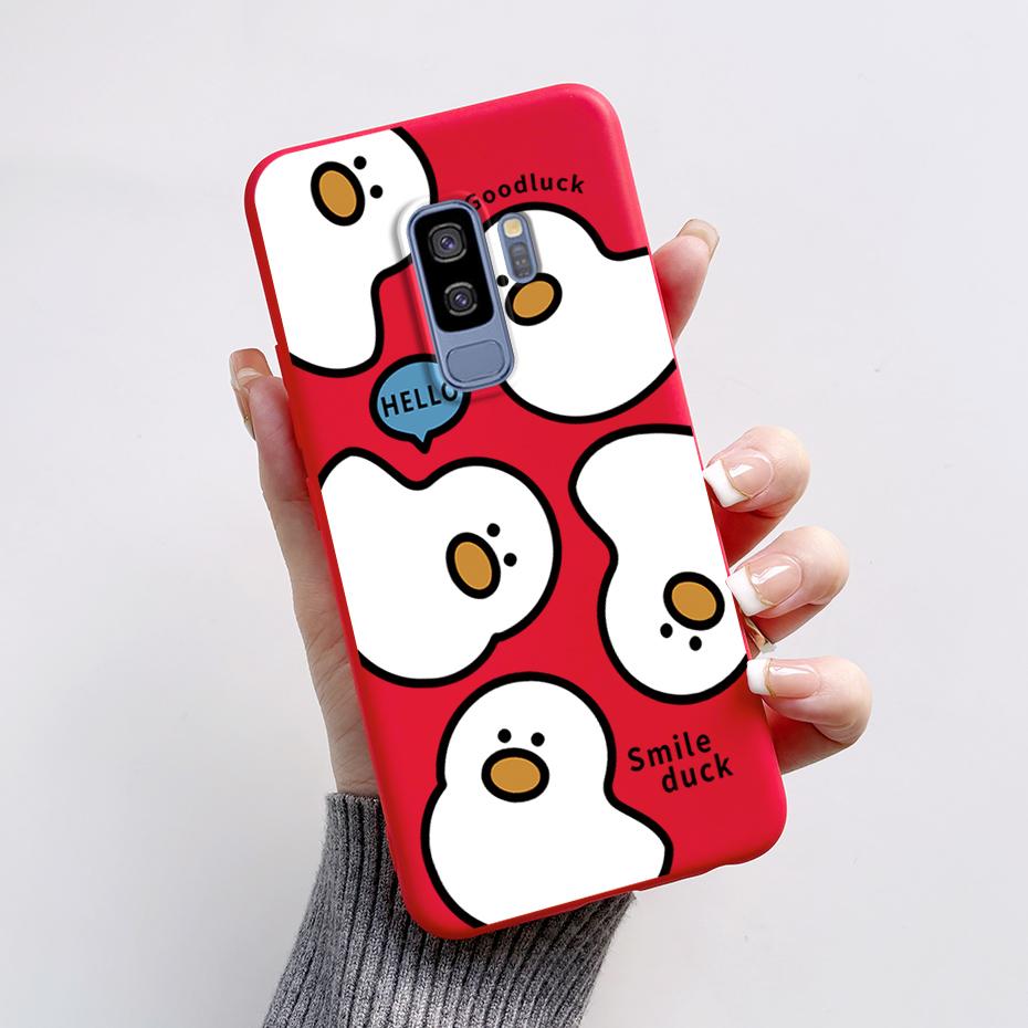 Silicone Back Cover for Coque Samsung Galaxy S9 Plus Cute Rabbit Panda Protective Soft Phone Case SamsungS9 S9Plus Funda Capas