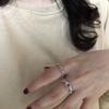 Adjustable Size Art Deco Geometric Ring Fresh Temperament Niche Rope Ring Female Simple Versatile Index Finger Ins Wind Cold Wind Tail Ring