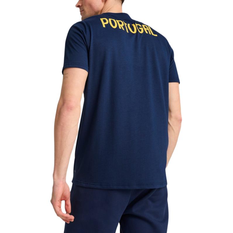 Puma Portugal Team Logo Quick-Dry Sports Breathable Casual Short Sleeve T-Shirt Men Tops Navy-Blue 779548-17