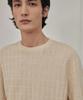 THEKNITCOMPANY Abyss Linen Brick Crewneck - Cannoli Cream