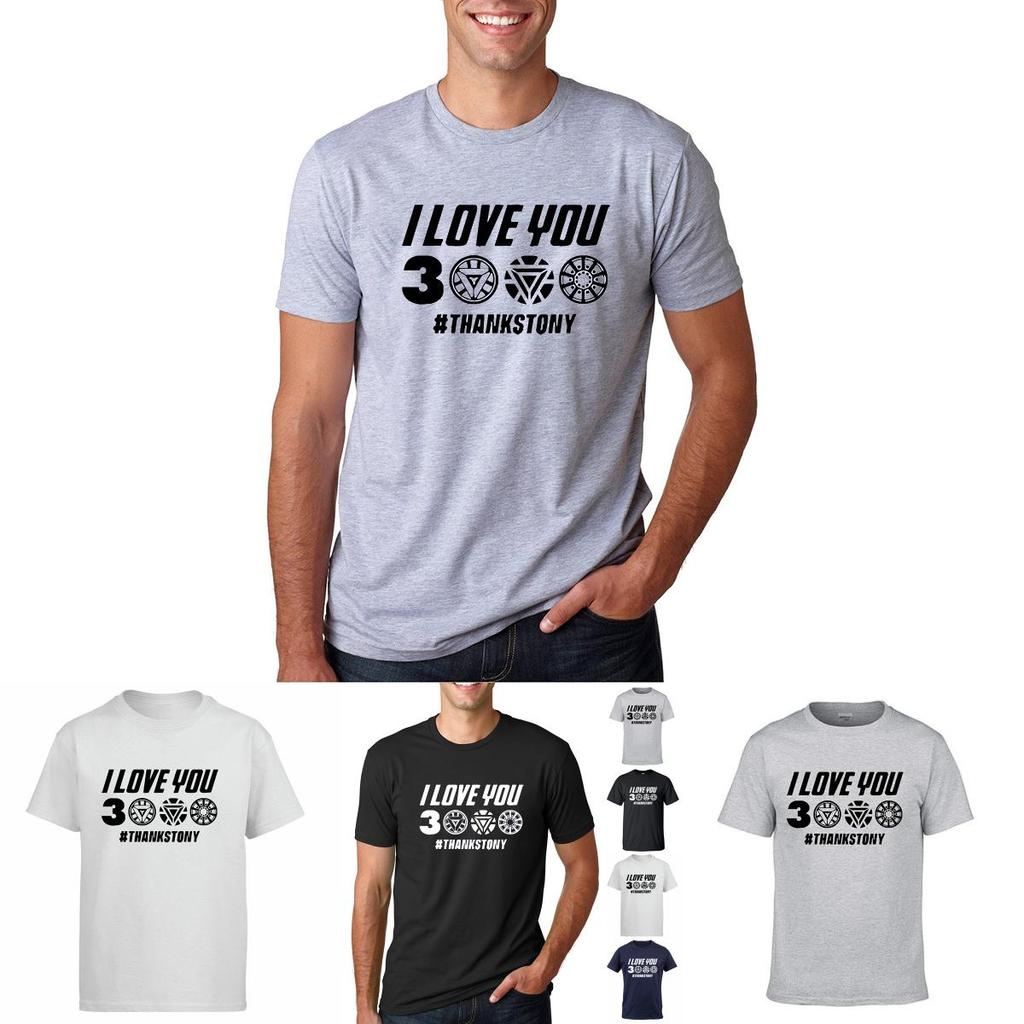Klassisches Avengers Endgame Iron Man Tony Stark T-Shirt „Ich liebe dich 3000“-Design