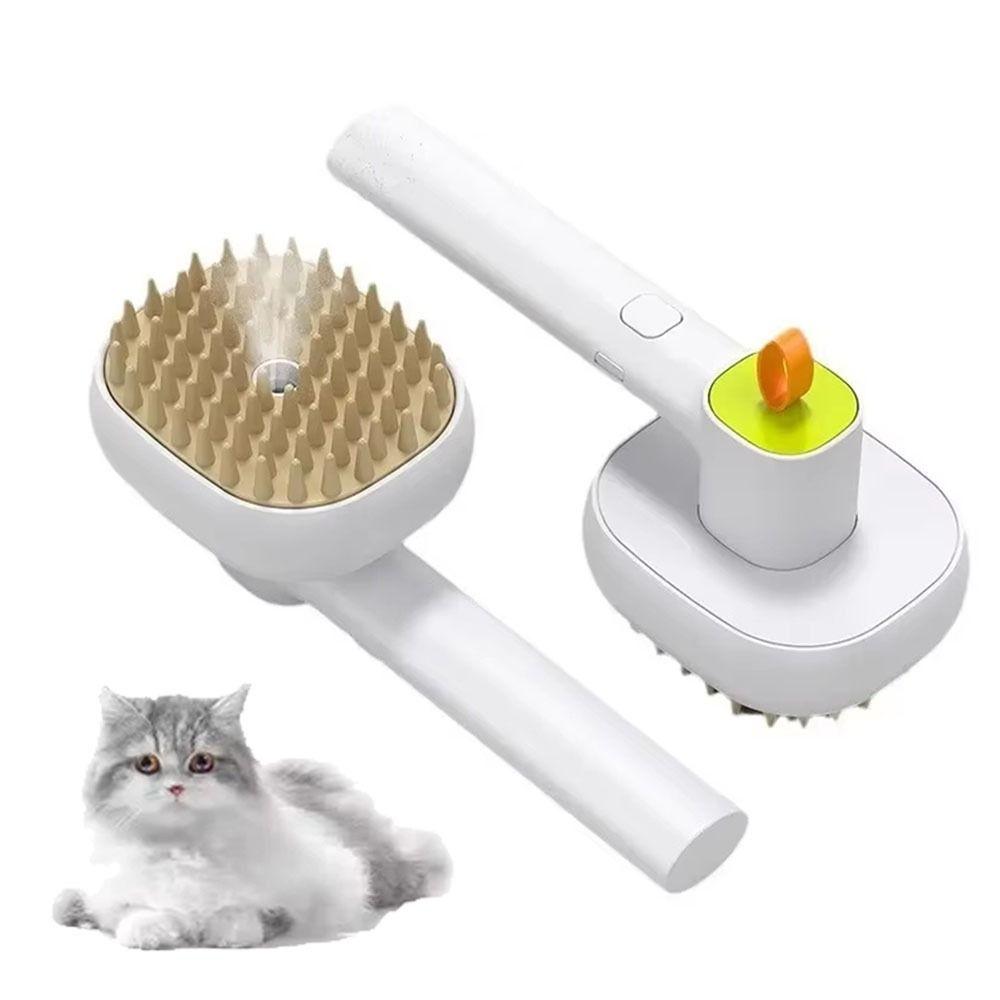Anti-Floating Hair Pet Spray Hair Massage Brush Soft Teeth Cat Steamy Shedding Brush  Spa Treatment
