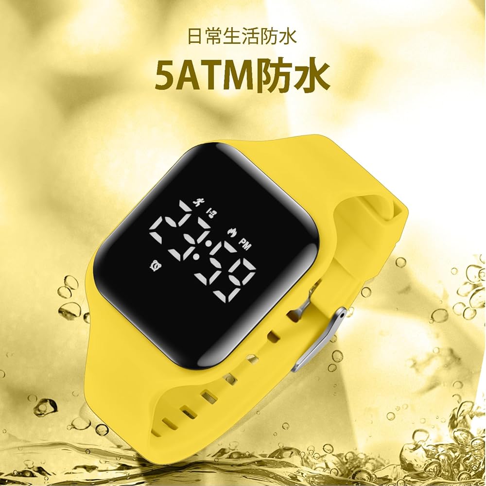 Digital Sports Watch for Kids Boys and Girls 5ATM Waterproof Rechargeable Activity Tracker with Pedometer Alarm Date Stopwatch