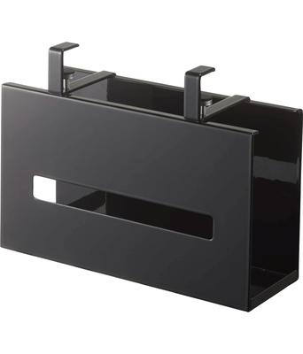 Yamazaki Jitsugyo 5011 Under Wash Cabinet Paper Box Holder Black Tower Floating Storage Tissue Case Tissue Cover Approx. W25XD8.5XH18.5cm