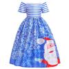 Vestido de Piano de Cetim de Desenho Animado de Natal Europeu e Americano para Meninas