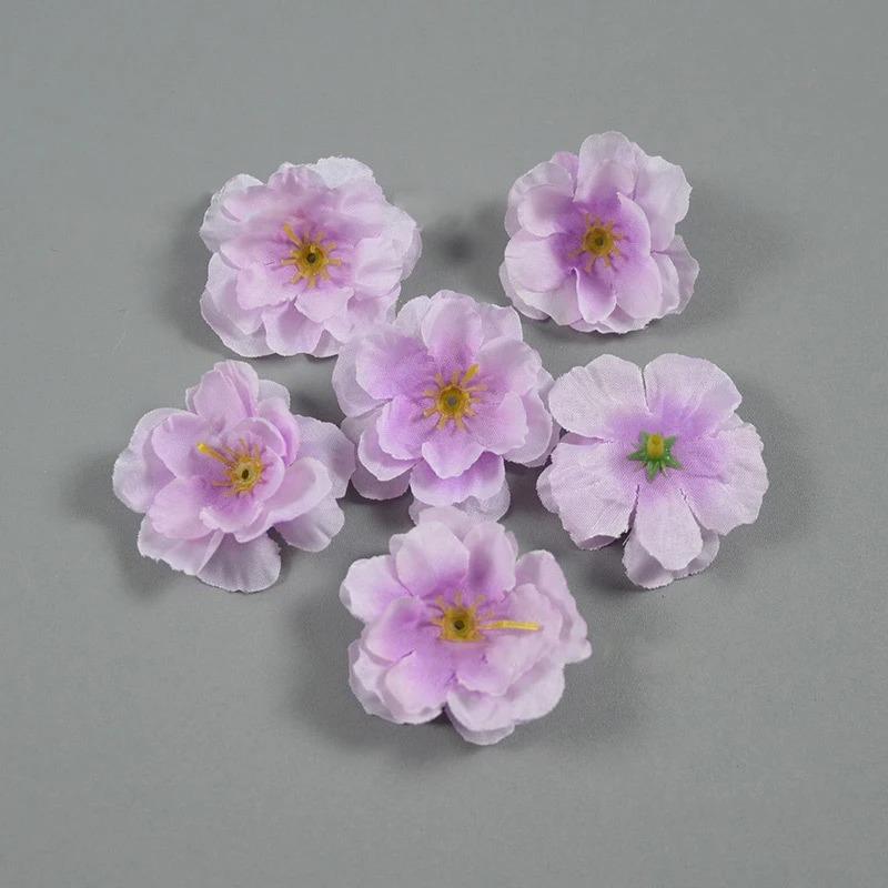 20/50Pcs Artificial Flowers Heads 5CM Fake Flower for Home Room Dceor Wedding Marriage Decoration DIY Carft Gift Accessories