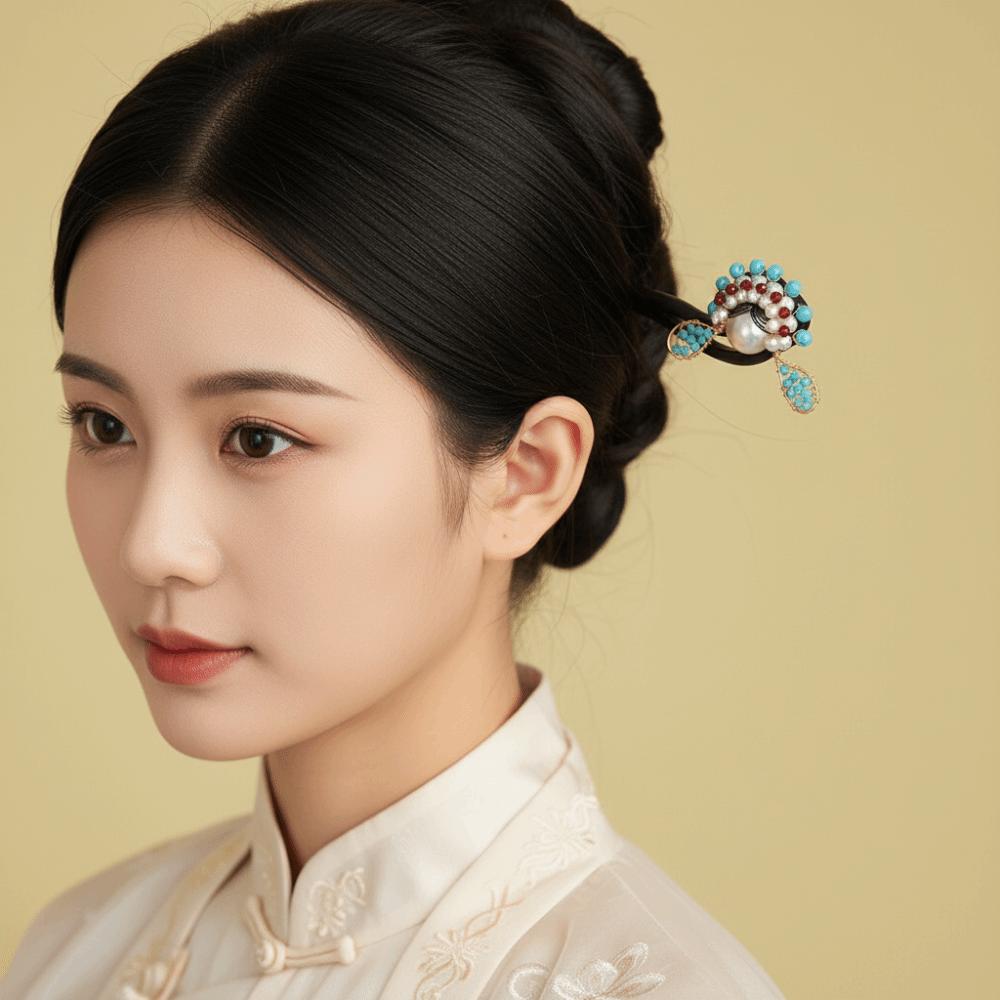 Tassel New Chinese Style Hair Clip Red Hanfu Hairpin Beijing Opera Hair Accessories  Bridal