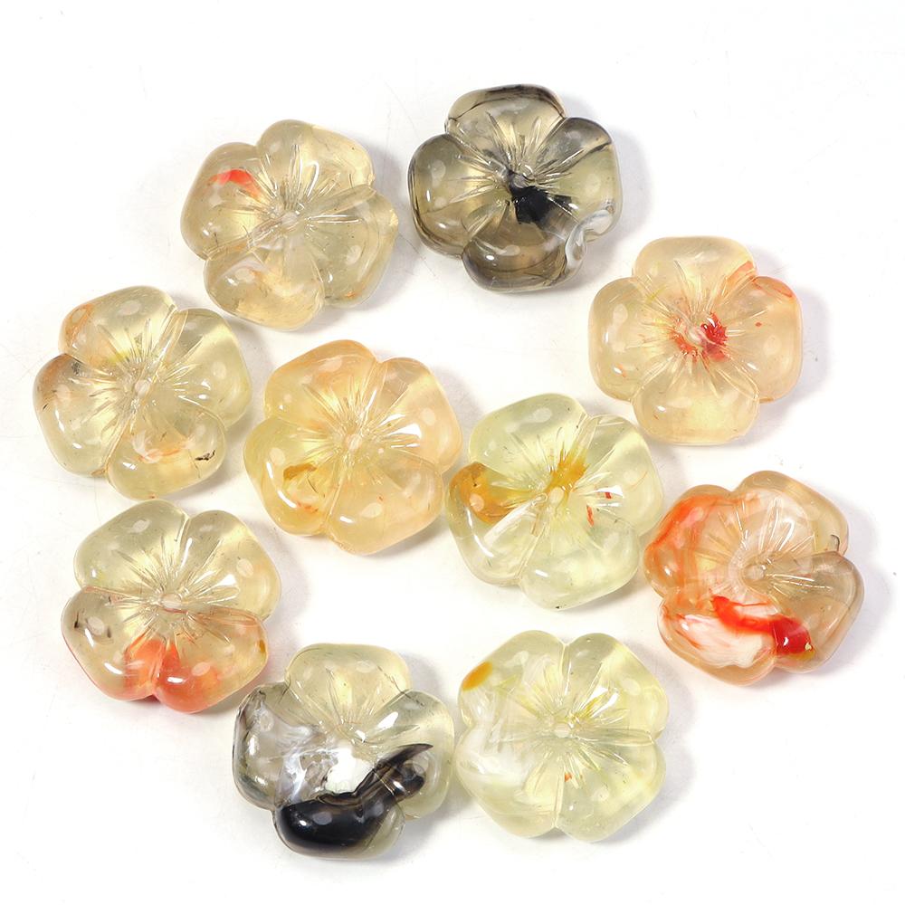 10pcs/lot Colorful Flower Acrylic Beads Four Petal Flower Beads Loose Spacer For Jewelry Making Bracelet Necklace Accessories