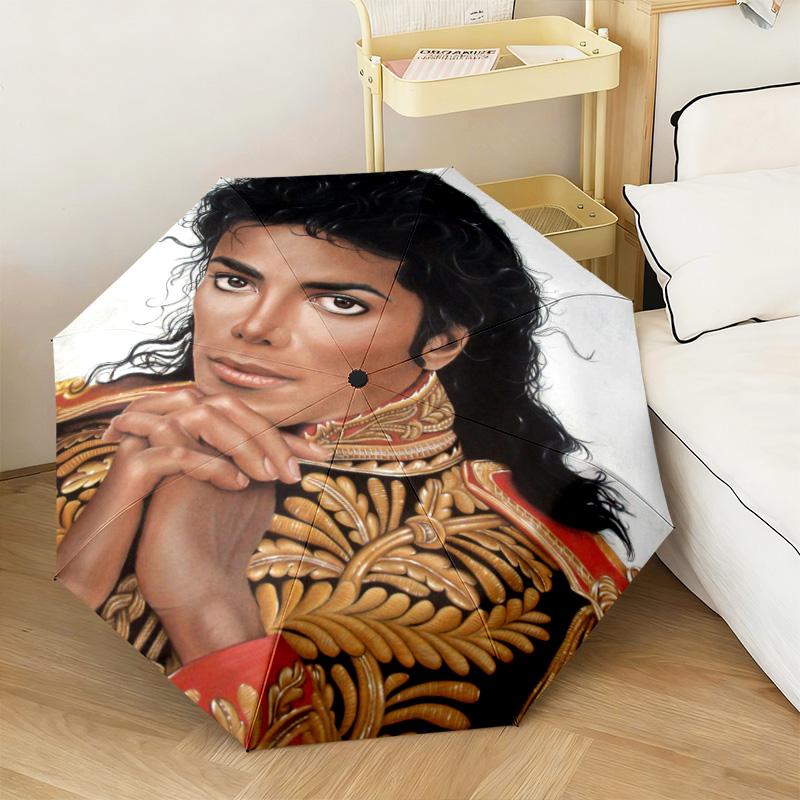 1PC Michael Jackson Automatic Umbrella - Suitable Travel Outdoor Portable Umbrella Birthday Gift Daily Essentials