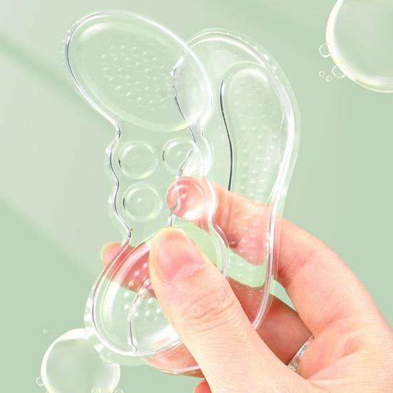 Yousheng Heel Grips Soft Silicone Cushions Heel Pads with Anti-Slip Texture Invisible Heel Pads Foot Wear for High-heeled