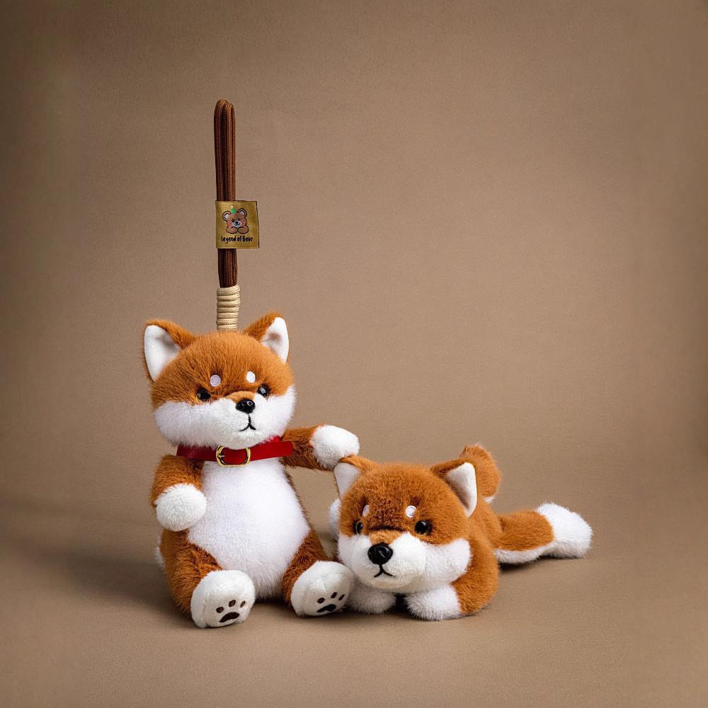 Plyšový přívěsek na klíče Shiba Inu z měkkého krátkého plyše pro děti a sběratele