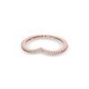 Pandora Small Luxury Wish Sparkling Ring Women ring Rose-Gold 186316CZ