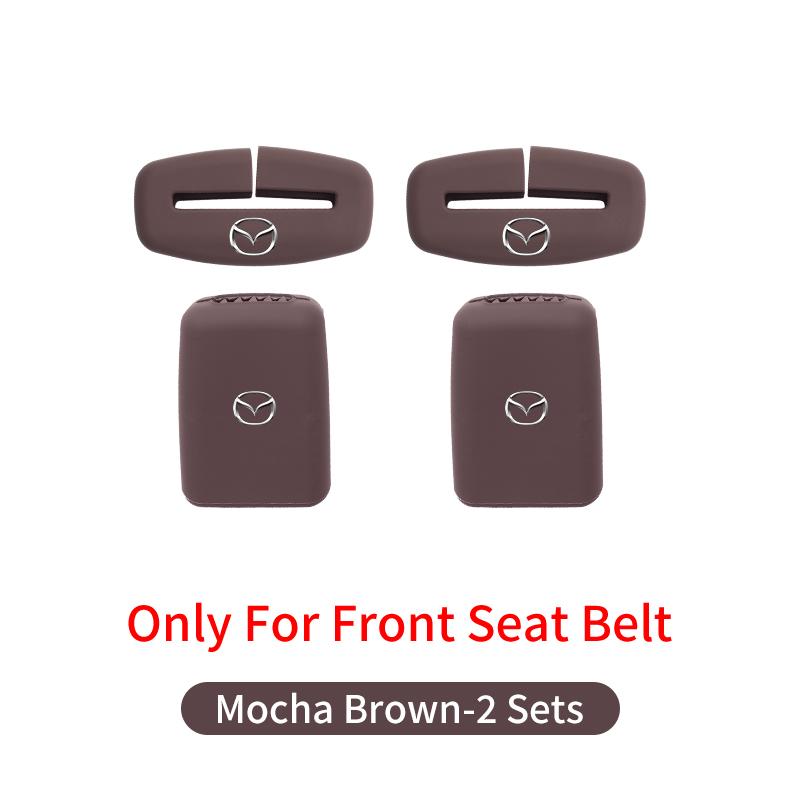 4PCS Silicone Car Seat Belt Buckle Clip Covers Front Seat Accessories For Mazda 2 3 5 6 CX5 MX-5 CX7 CX3 CX-30 CX-50 MX-30 IUE2