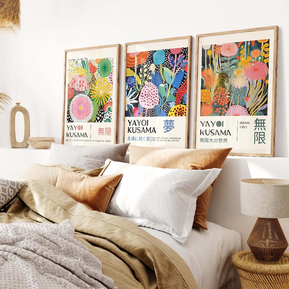 Yayoi Kusama Botanisches Poster Japanische Wandkunst Kusama Inspiriertes Kunstzimmer Dekor Yayoi Kusama Druck Japanisches Galerieposter Geschenk