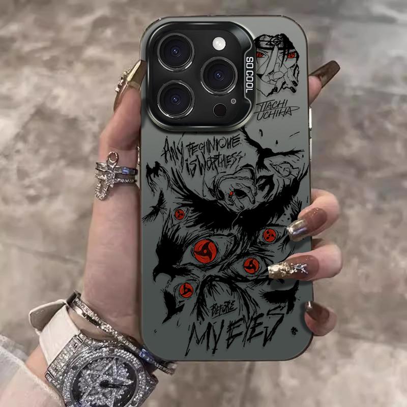 Anime N-Naruto Uchiha Itachi NEUE Hülle für 17 16 15 14 13 12 11 Pro Max Plus 17 Air 16E X XR XS Max Stoßfeste Rückabdeckung