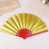 8/10 Inch Double-Sided Gold Laser Fan Chinese Tai Chi Fan Holographic Folding Fans Kung Fu Fan Concert Bar Party Decoration Fans