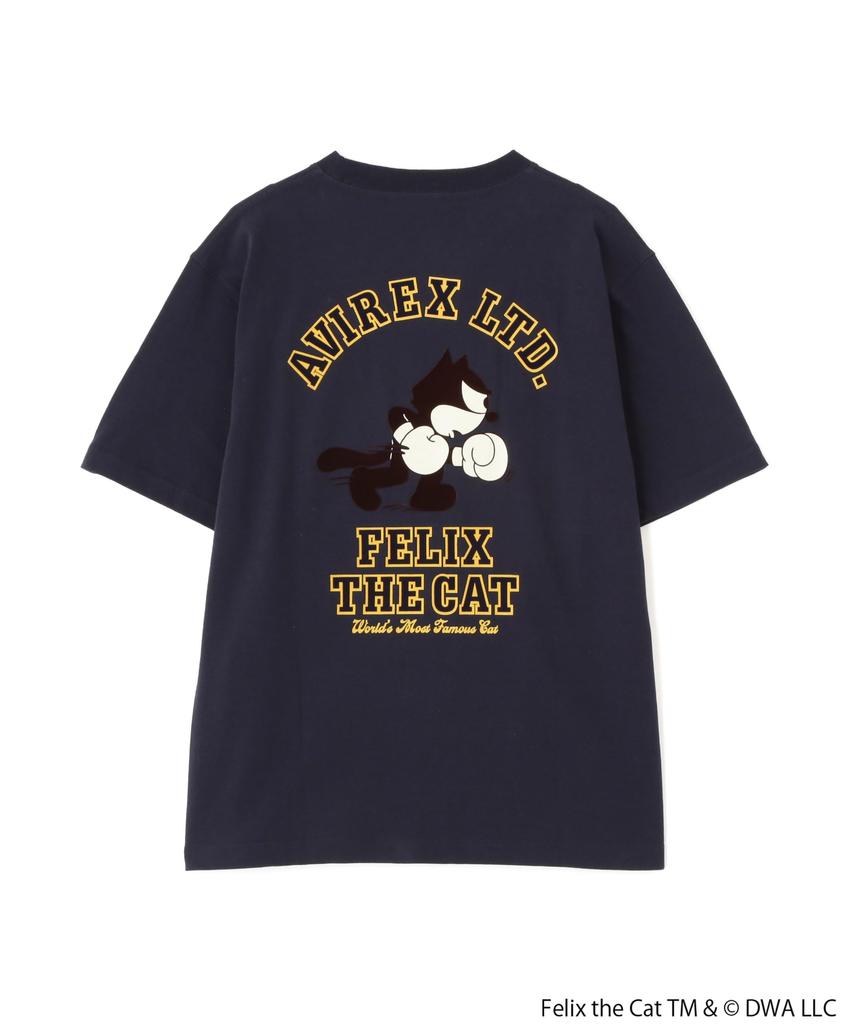 Avirex FELIX BOXING XL Short T-SHIRT, Men's (120), Navy, Sleeve, 783-5134034