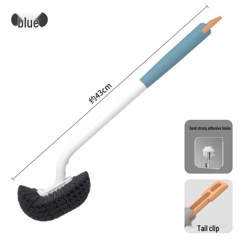 Wall-Mounted Long Handle Toilet Brush with Concave Base - No Dead Angle for Efficient Bathroom Cleaning