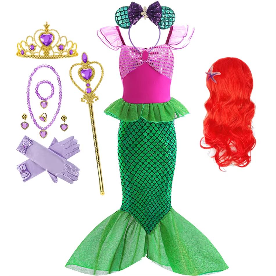 Girl Princess Dress Vestidos Charm Cosplay Costume Kids Birthday Party Halloween Disguise Clothes