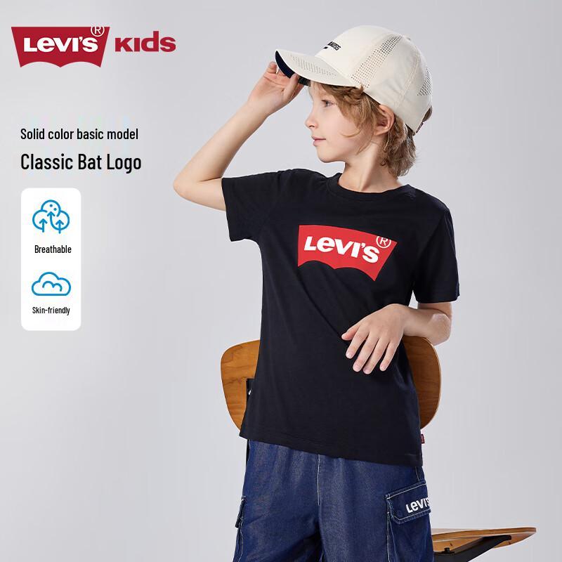 Levi s Boys  Summer 2025 Pure Cotton Short Sleeve T-Shirt M