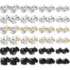 NEWITIN 24 Pairs Stainless Steel Earrings for Men Hypoallergenic Inlaid Cubic Zirconia Studs Hoop Earring Cross Dangle Earrings Unisex Punk Stud