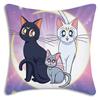 1PC Cute M-shaped Moon Pillowcase Cartoon Sofa Decoration Home Double-sided Printing Cute Square Cushion Pillowcase