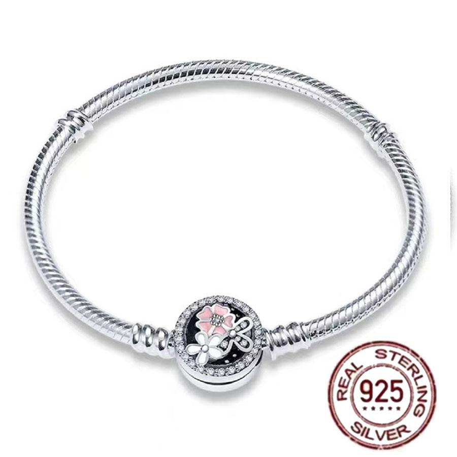 Best-selling 925 Sterling Silver Heart-shaped Crown Snake Bone Chain, Perfect for the Original DlY Bracelet! Ladies' Birthday Fa