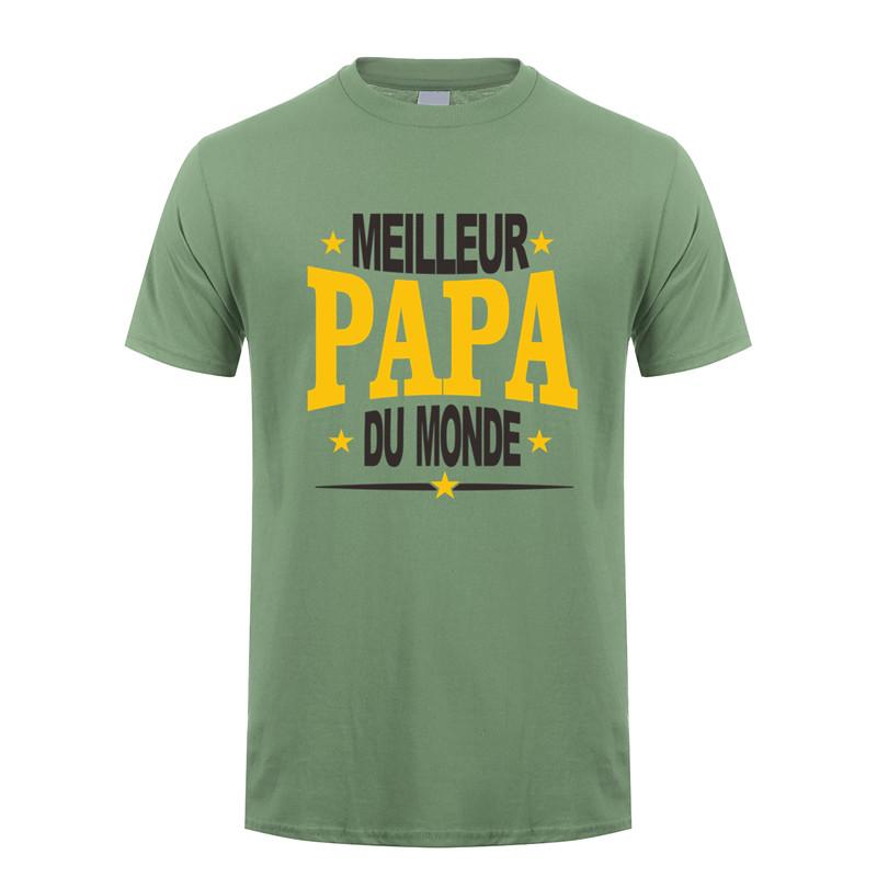 Best Dad In the World T-Shirt Short Sleeve Unisexs French Father Dad T-shirt Papa T-shirt Oz405